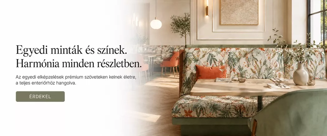 Egyedi nyomtatott bútorszövet lakberendezőknek és belsőépítészeknek