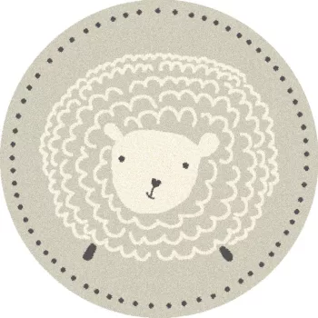 ISFAHAN-M SHEEP szürke kerek szőnyeg, 100 cm