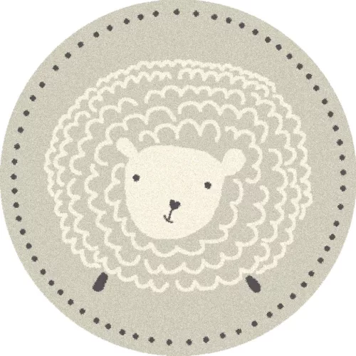 ISFAHAN-M SHEEP szürke kerek szőnyeg, 100 cm