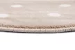 LUSH GROCHY világosbézs kerek szőnyeg, 100 cm