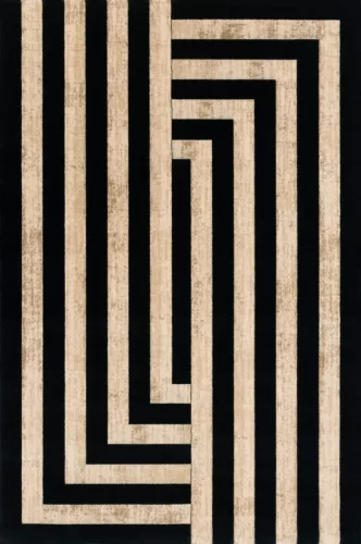 AGNUS-B ART DECO II fekete szőnyeg, 200x300 cm