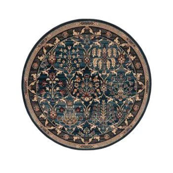 ISFAHAN AMARA smaragdzöld kerek szőnyeg, 133 cm