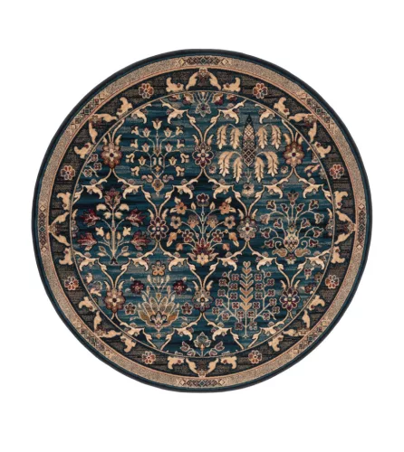 ISFAHAN AMARA smaragdzöld kerek szőnyeg, 133 cm