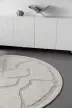MORPHIC-B TEKTONICA világosszürke kerek szőnyeg, 120 cm