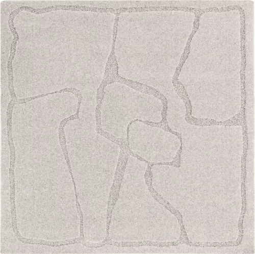 MORPHIC-B TEKTONICA világosszürke szőnyeg, 160x160 cm