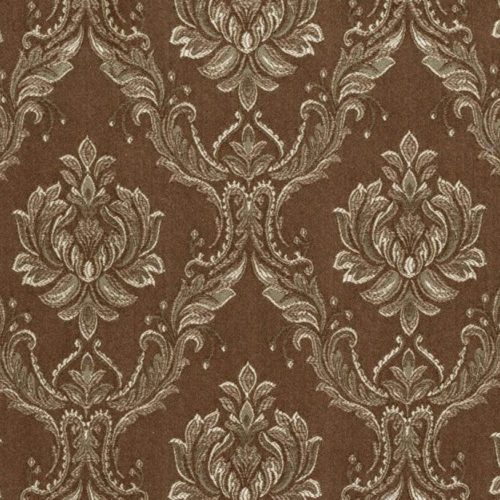 OPAL 1012 A, barna alapon bézs-arannyal átszőtt klasszikus bútorszövet