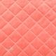Salvador Caro 12 - korallszín, könnyen tisztítható, steppelt, kárómintás bársony bútorszövet 