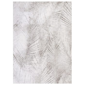   JAVA Ivory XL, halványszürke, pálmalevél lenyomat mintás szőnyeg 200 x 300 cm