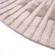 Radius Beige, bézs 3D mintás, kézi csomózású prémium köralakú szőnyeg 250cm