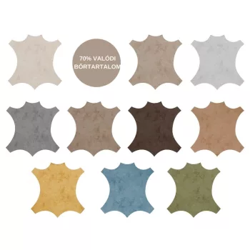   ARONA könnyen tisztítható bútorszövet, velúrbőr 70% valódi bőrtartalommal