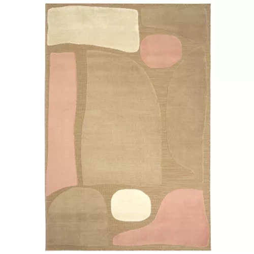 Lugares Pink, mogyoróbarna és rózsaszín kültéri, UV álló szőnyeg 200x300 cm