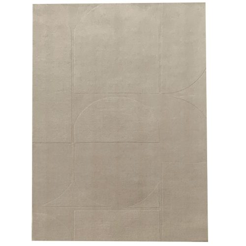 CAMINO Beige, egyszínű, 3D mintás kézi szövésű prémium szőnyeg 200x300 cm