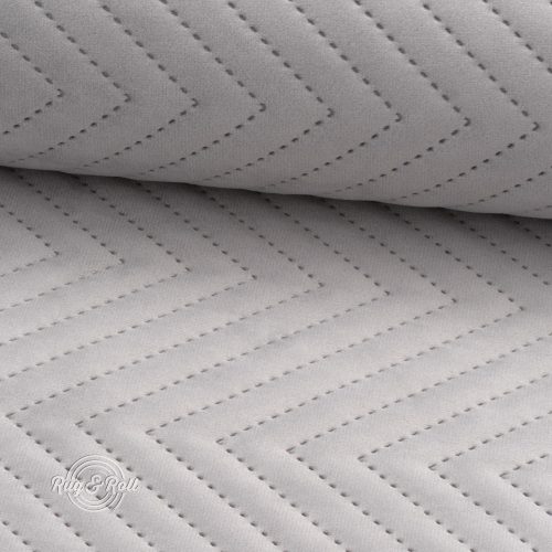 AMOR PIK 4318 - halványszürke, nyomott mintás, vízlepergető prémium bútorszövet