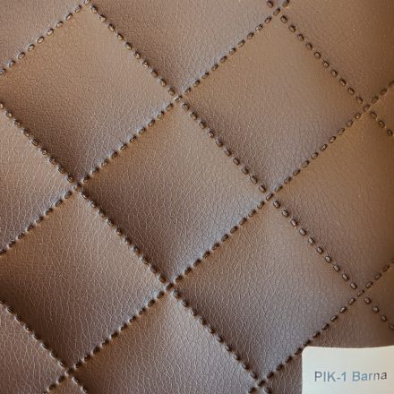 PIK 01 - kiskockás, steppelt textilbőr bútorszövet, barna