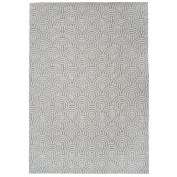   ARCO Grey, halványszürke alapon Art Deco mintás, elegáns EasyClean szőnyeg 200x300 cm