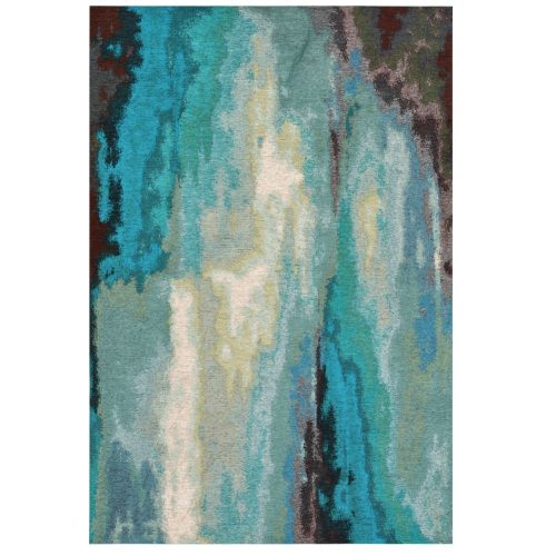 LAGUNA Aqua L, türkiz-barna-sárga absztrakt mintás szőnyeg 160 x 230 cm
