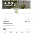 RIMO 11- acélkék, puha felületű, magas kopásállóságú  bútorszövet
