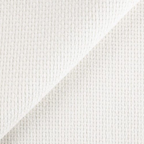 Flow 6 - fehér, bársonyos felületű, szőtt zsenília hatású vízlepergető bútorszövet