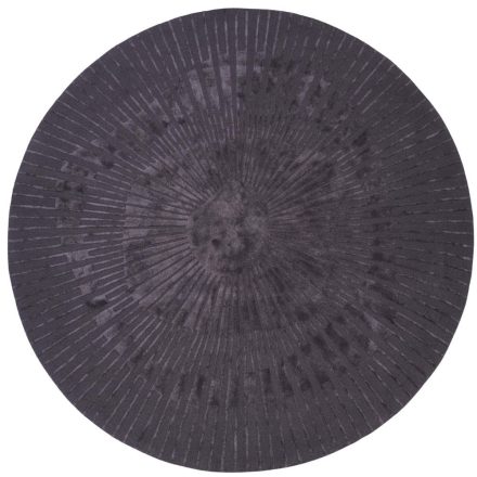 Radius Dark Grey, sötétszürke 3D mintás, kézi csomózású prémium köralakú szőnyeg 200cm