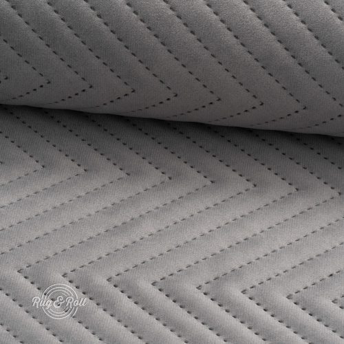 AMOR PIK 4319 - szürke, nyomott mintás, vízlepergető prémium bútorszövet