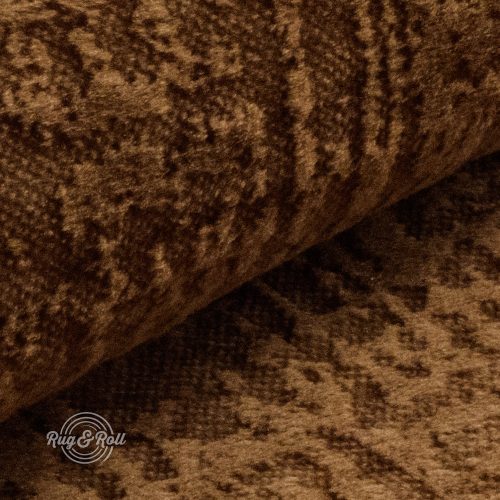 Velvetto 16- világosbarna, fényes nyomott mintás, magas kopásállóságú bársony bútorszövet