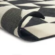 LUZ, kültéri UV álló, fekete-fehér geometriai mintás szőnyeg