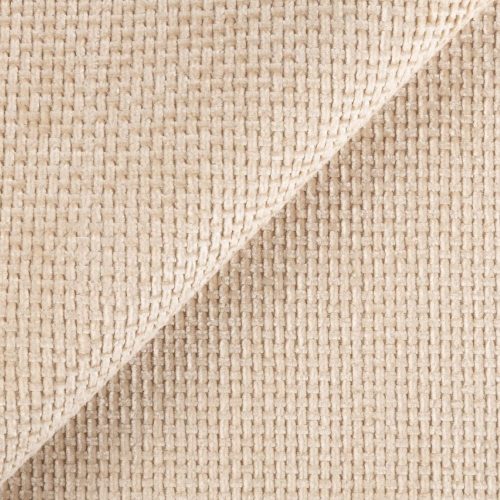 Flow 7 - púderszínű, bársonyos felületű, szőtt zsenília hatású vízlepergető bútorszövet