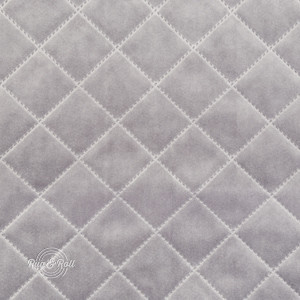 Salvador Caro 17 - szürke, könnyen tisztítható, steppelt, kárómintás bársony bútorszövet 