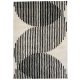 Eclipse, fekete-fehér, bársonyos felületű, kézi csomózású prémium szőnyeg 200x300cm