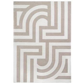   Tiffany Beige XL, ekrü, mogyórószín geometriai mintás szőnyeg 200 x 300 cm