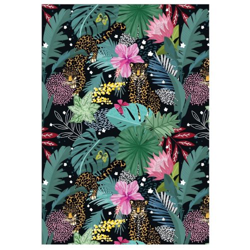 Unique Jungle, egyedi nyomtatású, szennytaszító felületkezelésű szőnyeg 160 x 230 cm