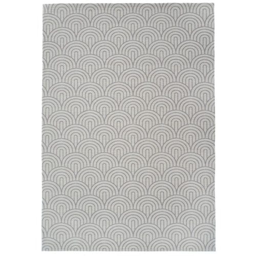 ARCO Grey, halványszürke alapon Art Deco mintás, elegáns EasyClean szőnyeg 160x230 cm