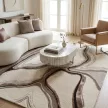 LAVA Beige, modern absztrakt kézi szövésű szőnyeg földszínekben 200x300 cm