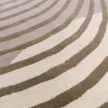 Wave, bézs alapon púder és karamell hullámvonalas, kézi szövésű prémium szőnyeg, 200x300 cm