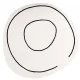 LOOP Ivory Round, ekrü színű gyapjú kerek szőnyeg, 250 cm