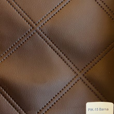 PIK 15 - nagykockás, steppelt, textilbőr bútorszövet, barna
