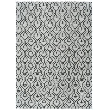   ARCO Black halvanyszurke alapon fekete Art Deco mintas szonyeg 200x300 cm