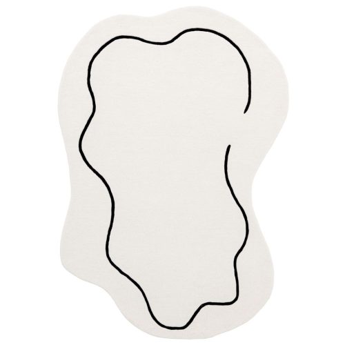 LOOP Ivory, ekrü színű gyapjú szőnyeg szabálytalan kontúrral, 160x230 cm