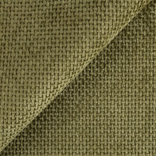 Flow 12 - zöld, bársonyos felületű, szőtt zsenília hatású vízlepergető bútorszövet