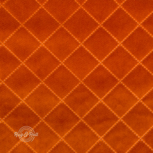 Salvador Caro 14 - rozsdaszín, könnyen tisztítható, steppelt, kárómintás bársony bútorszövet 