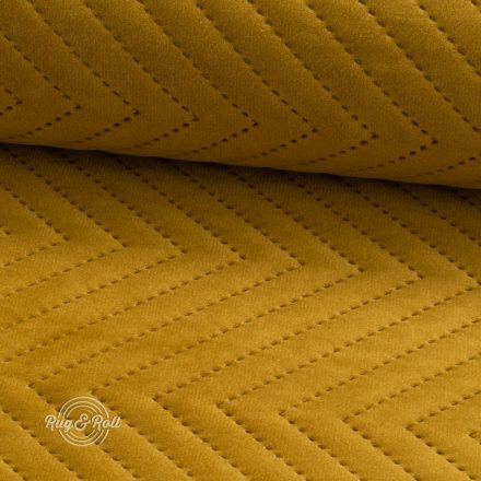 AMOR PIK 4310 - sárgászöld, nyomott mintás, vízlepergető prémium bútorszövet