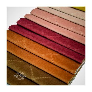   Salvador Caro könnyen tisztítható, steppelt, kárómintás bársony bútorszövet  19 színben