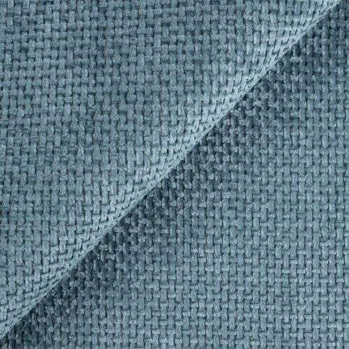 Flow 20 - világoskék, bársonyos felületű, szőtt zsenília hatású vízlepergető bútorszövet