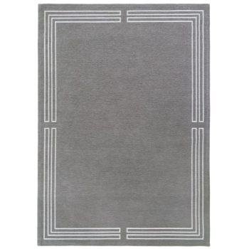  ROYAL Grey XL, szürke alapon ekrü szegéllyel keretezett elegáns szőnyeg, 200x300 cm