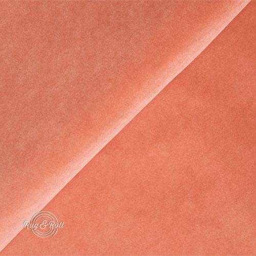 Salvador 12 - korallszín, könnyen tisztítható, prémium bársony bútorszövet 