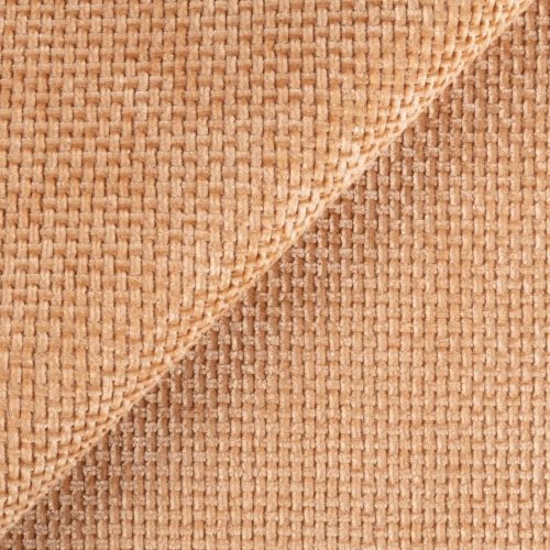 Flow 8 - barackszínű, bársonyos felületű, szőtt zsenília hatású vízlepergető bútorszövet