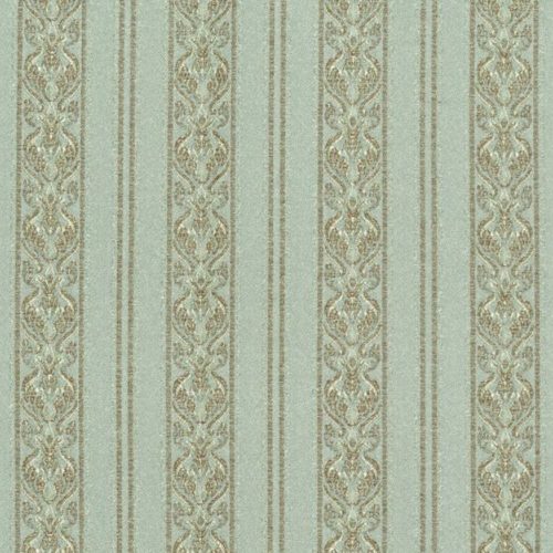 OPAL 1028 B, halványzöld alapon bézs-arannyal átszőtt klasszikus bútorszövet