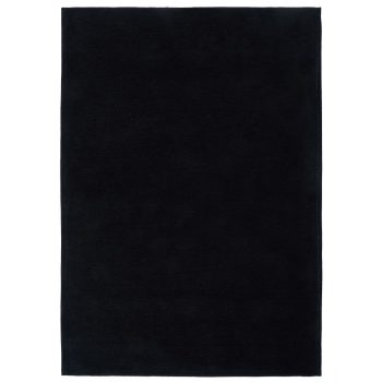   Basic Black, egyszínű fekete minimál design szőnyeg szennytaszító bevonattal