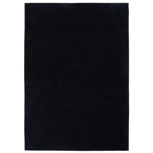 Basic Black, egyszínű fekete minimál design szőnyeg szennytaszító bevonattal