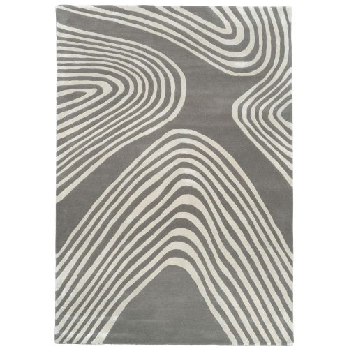 Sahara Beige, szürke és ekrü, bársonyos felületű, kézi csomózású prémium szőnyeg